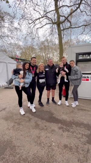 Mark Wright Instagram - POV: Running the marathon with your best mate / brother, having a hot shower and a beer then going back to the finish line to collect your mum who completed it too. What a day. Couldn’t love my family more but yesterday was pretty special. 

I know a marathon might not be for everyone and it’s a huge commitment but the whole reason we decided to do this as a family in the first place was to inspire people, along with @flora, to make healthy switches.  I hope we’ve done that. 

Now, who’s signing up for the London Marathon ballot? 

Ad.