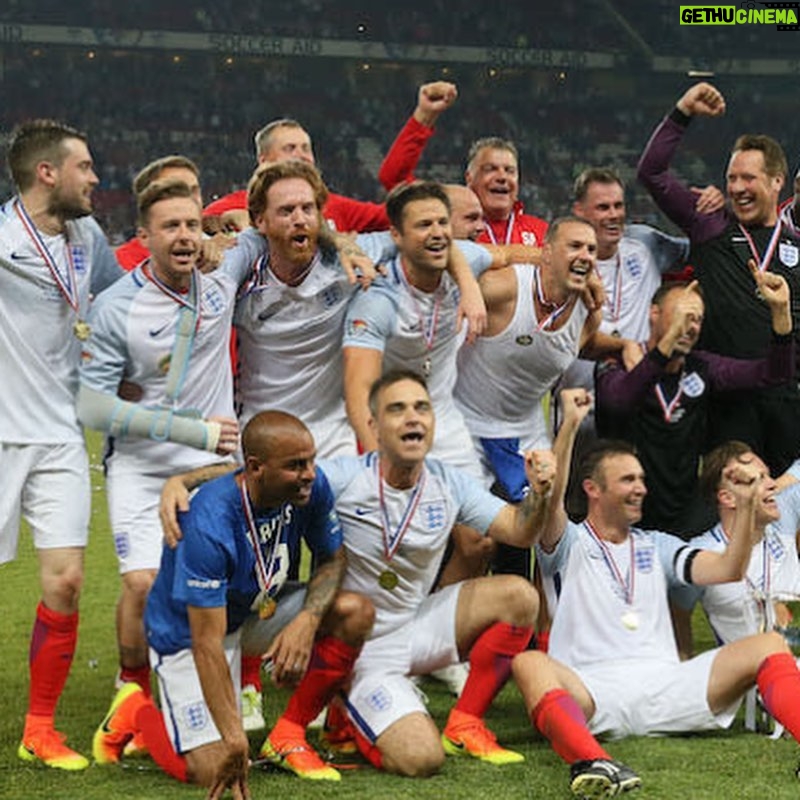 Mark Wright Instagram - The best event in the world!! The one that allows us professional footballer wannabes to play alongside our boyhood hero’s whilst raising money for such an incredible cause. I’m gonna miss being out there tonight!! But good luck to everyone playing in @socceraid tonight and well done for helping such an important charity in @unicef_uk England Bring It Home 🦁 🦁🦁
