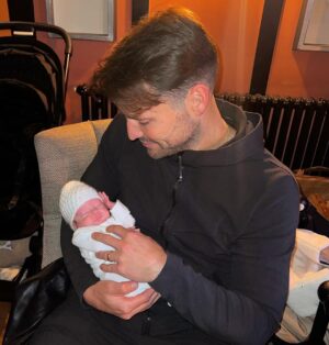 Mark Wright Instagram - We finally met our little premature warrior Dustin. He’s perfect and was so worth the wait. Little Josh seems so big now when holding them together. Love our little nephews to pieces. 💙💙