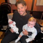 Mark Wright Instagram - We finally met our little premature warrior Dustin. He’s perfect and was so worth the wait. Little Josh seems so big now when holding them together. Love our little nephews to pieces. 💙💙