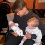 Mark Wright Instagram - We finally met our little premature warrior Dustin. He’s perfect and was so worth the wait. Little Josh seems so big now when holding them together. Love our little nephews to pieces. 💙💙