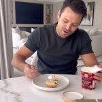 Mark Wright Instagram - AD | It’s never too early to start Christmas and I’m kicking things off with @Waitrose new crumble top mince pies and Christmas Spiced Ice Cream - both are unbelievably good! Go get them in store and online now. #TimeForTheGoodStuff.