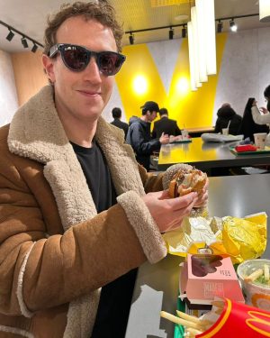 Mark Zuckerberg Instagram - Japanese McDonald's: 10/10. Give these guys a Michelin star.
