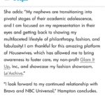 Marlo Hampton Instagram - Hamptons, My contract with Real Housewives of Atlanta ended when season 15 wrapped. This break from RHOA is a fresh start, allowing me the space to participate in new creative entertainment projects focused on my future, and not reliving my past. My nephews are transitioning into pivotal stages of their academic adolescence, and I am focused on my representation in their eyes and getting back to showing my multifaceted lifestyle of philanthropy, fashion, and fabulosity! I am thankful for this amazing platform of Housewives, which has allowed me to bring awareness to foster care, my non-profit Glam It Up, Inc., and showcase my fashion showroom, Le Archive. I look forward to my continued relationship with Bravo and NBC Universal. I wish Truly Original and the RHOA cast all the best. xoxo - Marlo Hampton p.s. Tag me in videos of your favorite #RHOA Marlo moments and I’ll share on my story.