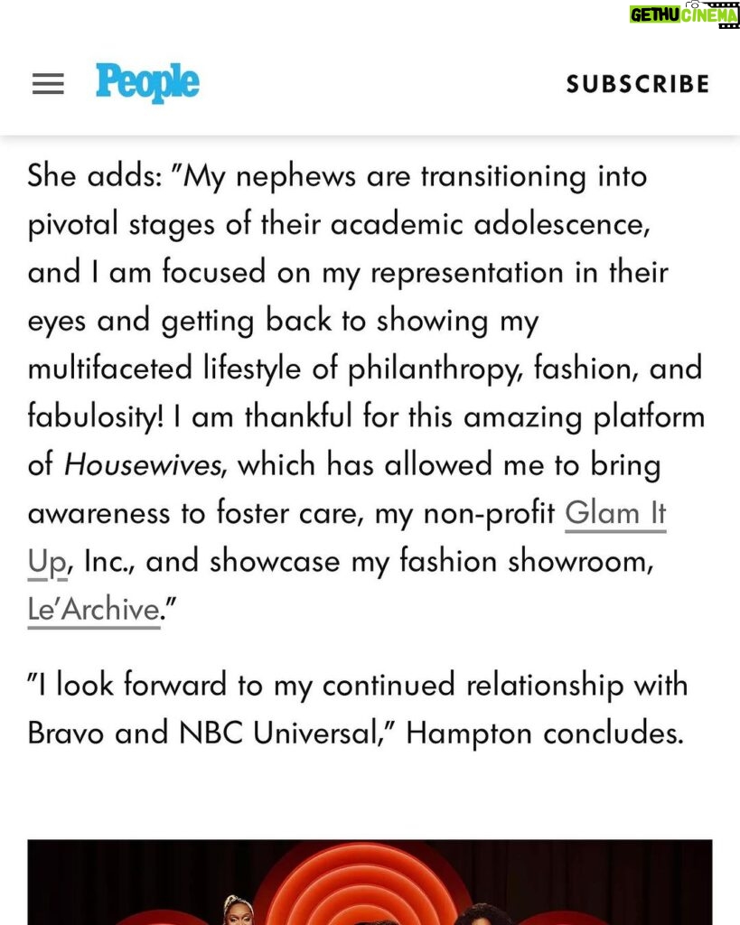 Marlo Hampton Instagram - Hamptons, My contract with Real Housewives of Atlanta ended when season 15 wrapped. This break from RHOA is a fresh start, allowing me the space to participate in new creative entertainment projects focused on my future, and not reliving my past. My nephews are transitioning into pivotal stages of their academic adolescence, and I am focused on my representation in their eyes and getting back to showing my multifaceted lifestyle of philanthropy, fashion, and fabulosity! I am thankful for this amazing platform of Housewives, which has allowed me to bring awareness to foster care, my non-profit Glam It Up, Inc., and showcase my fashion showroom, Le Archive. I look forward to my continued relationship with Bravo and NBC Universal. I wish Truly Original and the RHOA cast all the best. xoxo - Marlo Hampton p.s. Tag me in videos of your favorite #RHOA Marlo moments and I’ll share on my story.