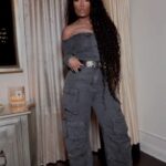 Marlo Hampton Instagram - Getting fly is therapeutic 💆🏽‍♀️@FashionNova Outfit: Feels Like This Denim Jumpsuit
