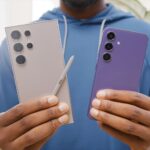 Marques Brownlee Instagram - S24 Ultra and S24 hands-on is live! The phones look the same from this exact back angle, but there’s an ENORMOUS amount of AI features under the hood. Go watch!