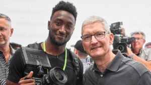 Marques Brownlee Instagram - Damn, what a moment. It was only maybe 6 or 7 years ago that independent content creators straight up didn’t get invited to these events. Now to be taken just as seriously as any other media and quoted by the CEO in the first few seconds of the biggest tech event of the year is... quite validating, of course. And inspiring to keep doing more, keep opening doors and keep creating. Good looks, Tim (doesn't mean I'm going to go easy on your new phones though 😅)