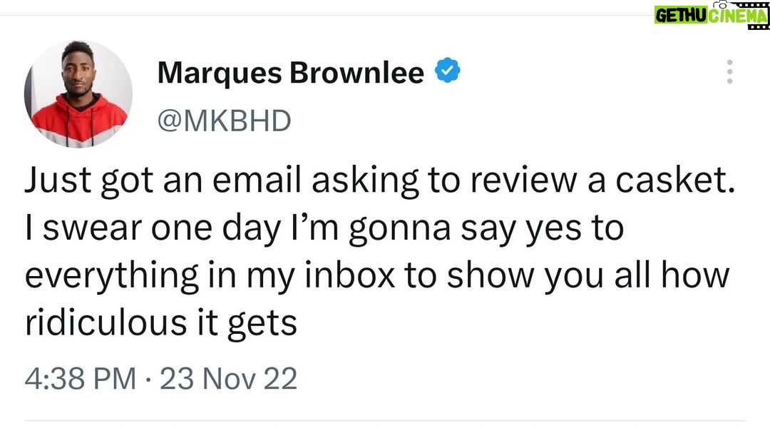 Marques Brownlee Instagram - So I said yes to everything in my I box for a month... clearly this job is to die for