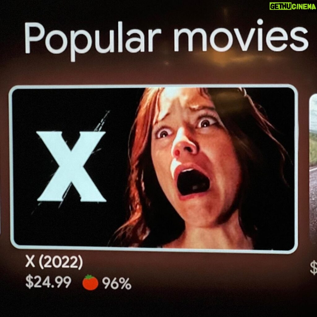 Martin Henderson Instagram - Turned on my tele for a little late night viewing and look what popped up!!! Our 70’s horror romp is “killing it” 🔪🍅 so proud of how well @xmovie is doing. If you missed it in theaters you can stream it now…..let me know what you think…(only if you like it)😂