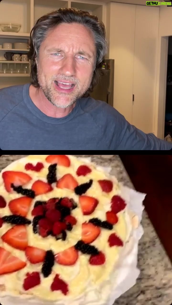 Martin Henderson Instagram - The final reveal of Alex’s first ever Pavlova surpasses all expectation!!!