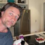 Martin Henderson Instagram - Throwing it all together for the final stage of our pavlova ambitions. No cream, no problem for Alex as she improvises her way around the kitchen