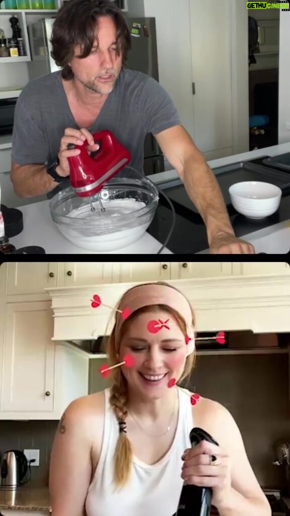 Martin Henderson Instagram - Teaching Alex how to make a pavlova…