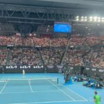 Martin Henderson Instagram - Thank you @tennisaustralia for an incredible evening of men’s tennis 🎾 I can’t get enough of the @australianopen - what an incredibly well run event and what a fantastic show @alexzverev123 and @medwed33 put on. THANK YOU!!!! #ao #melbourne #tennisaustralia