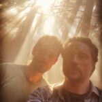 Martin Henderson Instagram - What on earth would these two be up to? Big day shooting in the Canadian woods #virginriver #jacksheridan #badboybrady Langley, British Columbia