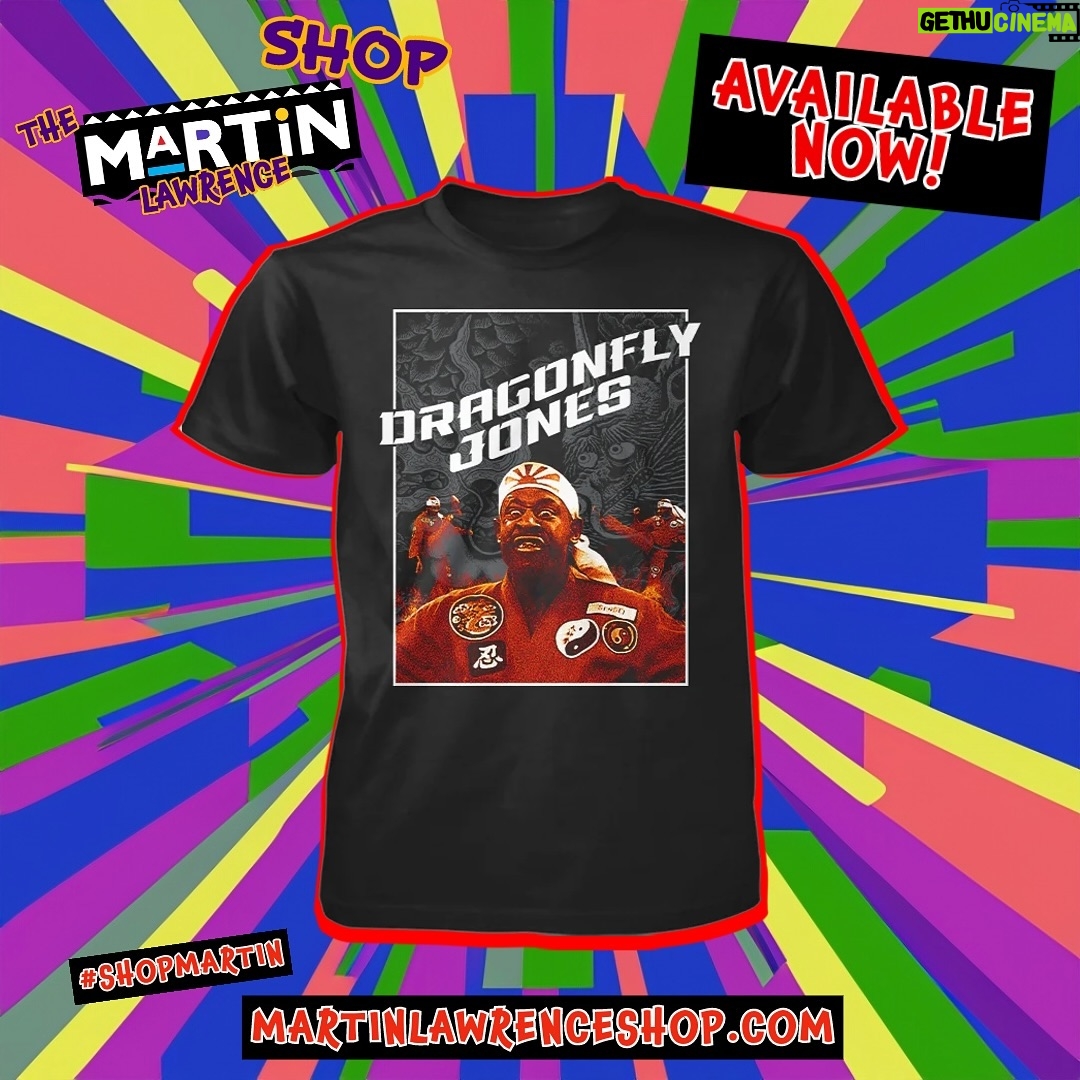 Martin Lawrence Instagram - Unleash your inner Dragonfly with our latest tee! πππΎ Get yours now at martinlawrenceshop.com before Kenji comes to collect! #shopmartin #dragonflyjones @martinlawrence Los Angeles, California