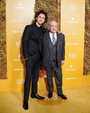 Martin Scorsese Instagram - Thank you to @wsjmag and my fellow innovators for a wonderful evening, especially @tchalamet for presenting me with the award for Innovation in Film #wsjinnovators (📸 @bfa )