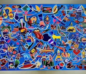 Martin Scorsese Instagram - A beautiful and thoughtful gift from my eldest daughter Catherine @catherinescorsese !! Done by J Frederick Fesel @when_the_paint_dries . His first show is coming up very soon! How many references to my films can you find?