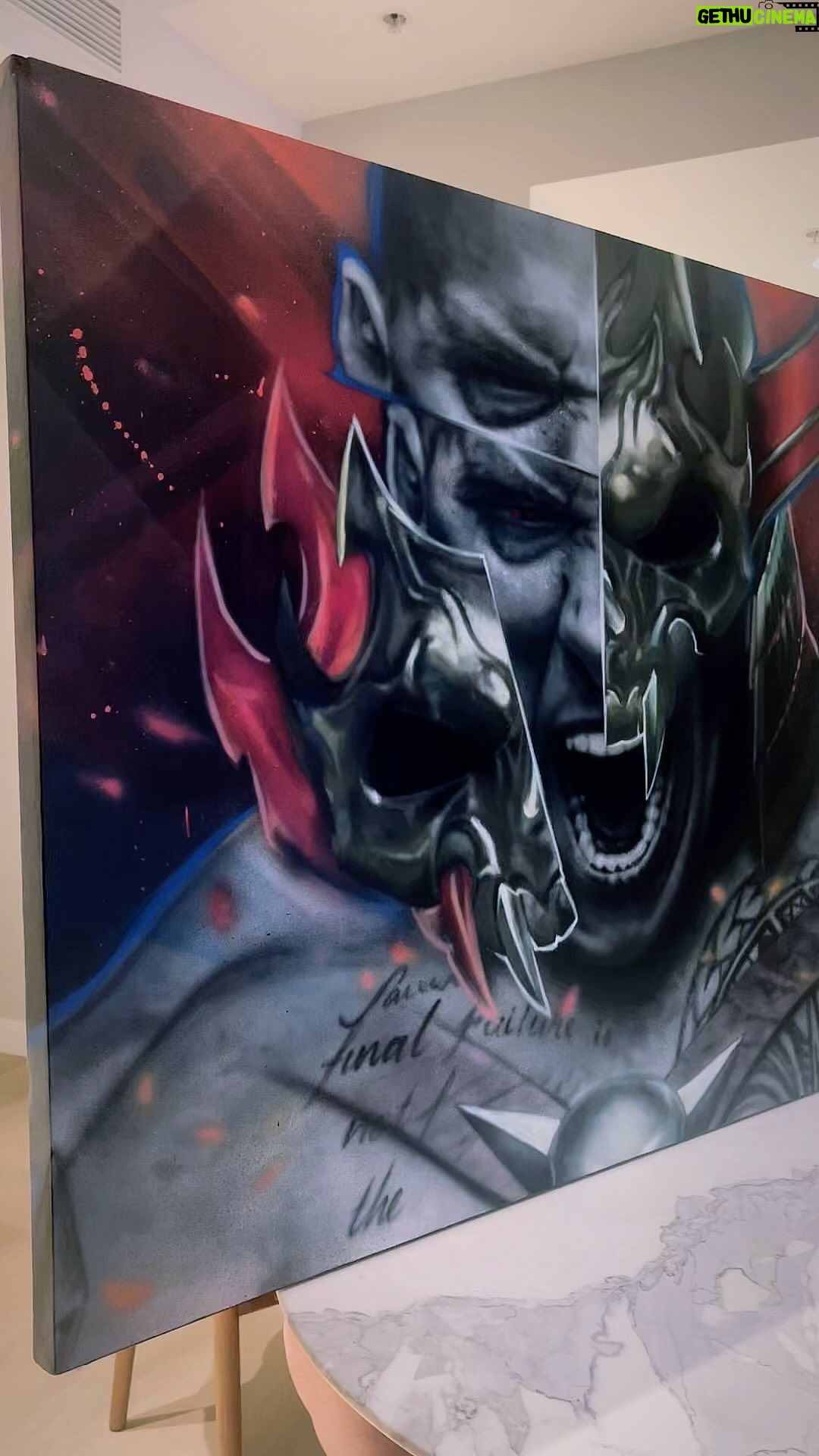 Martyn Ford Instagram - So blessed to have the INCREDIBLE @mattybro_art produce this masterpiece for myself. A perfect way to remember what has been a life changing experience with memories of a life time. Words escape me, so I’ll borrow these very famous ones … ‘FLAWLESS VICTORY’ #mortalkombat11 #shaokahn #art Australia