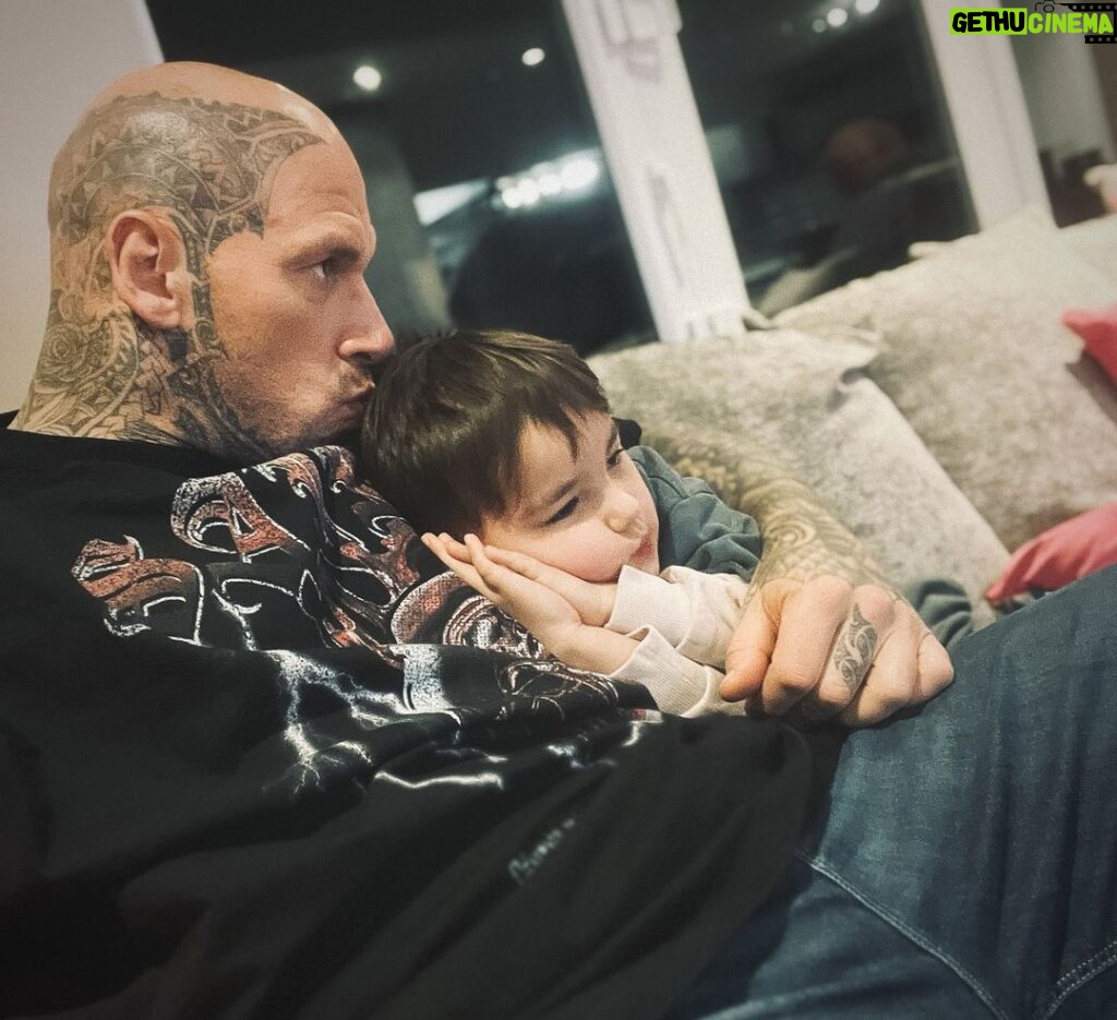 Martyn Ford Instagram - Living the dream …. This is my happy place. As amazing as life is … amazing hotels, fancy flights, film sets, incredible meals, restaurants … experiences, ABSOLUTELY NOTHING even comes close to this ❤️ #myboy #mybabies #dad