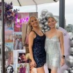 Mary Fitzgerald Instagram - @ababbitt3 “can we alwayssssss be this close, forever & ever” 🩷🩷🩷🩷🩷🩷🩷 Our Dresses 😍: @azazieofficial Makeup: @champagneheidybeauty_ @studio_kay #AzazieEra #taylorswift #taylorswifterastour #sisters