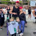Mary Fitzgerald Instagram - My best cheerleader @themarybonnet , while biking for a charity event. Thanks to @turkishairlines for supporting us in this beautiful cause !!! 🙏🏼💯👊🏼 • • • • • • • • • #biking #charityevent #turkishairlines #cancer #fun #manathanbeach #lapier #marybonnet #romainbonnet #gymshark Manhattan Beach Pier