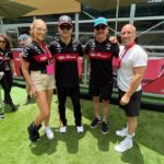 Mary Fitzgerald Instagram - Having a blast at the @f1 event here in Miami representing @alfaromeousa !! 🏎🏁 @alfaromeostake @f1paddockclu @f1mia #miamigp
