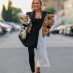 Mary Fitzgerald Instagram – Got to take my fur babies to work yesterday 😍 
 📸 @bobby_pap_la 
👠 @camillagabrieli 
🧥 @seen.users 
👖 @wearcommando 
👩🏼 @ax_tamar95 
💄 @editdavoodian 
@studio_kay 
Stylist: @janellermiller 

#look #sellingsunset #officeoutfit #glam #realitytv #marybonnet #dogmom #netflix #theoppenheimgroup #realestate #realtor #fashion #girlboss