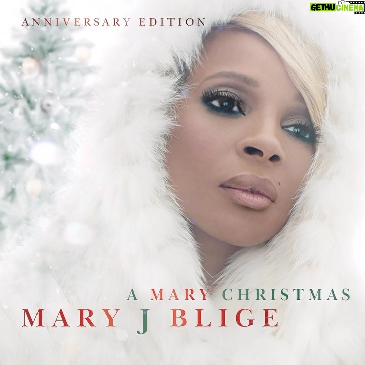 Mary J. Blige Instagram - Happy holidays to all my fans!Β πβοΈ I am celebrating the 10th anniversary of my beautiful album A Mary Christmas. This is a collection of my very favorite Christmas songs, out now for the first time on vinyl, and with two brand new tracks!
