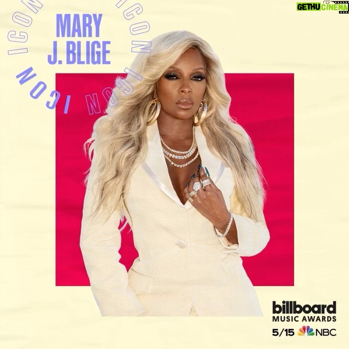 Mary J. Blige Instagram - It’s an honor to receive the @billboard Icon Award and perform on this year’s @BBMAs! Don’t miss the #BBMAs - Sunday, May 15 at 8pm ET / 5pm PT on @NBC. #IconMJB #GoodMorningGorgeous