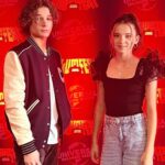 Mason Thames Instagram - @madeleinemcgraw and I @ #blumfest @blumhouse @universalpictures Thank you #blumhouse #universalpictures and Thank you @celine for this jacket
