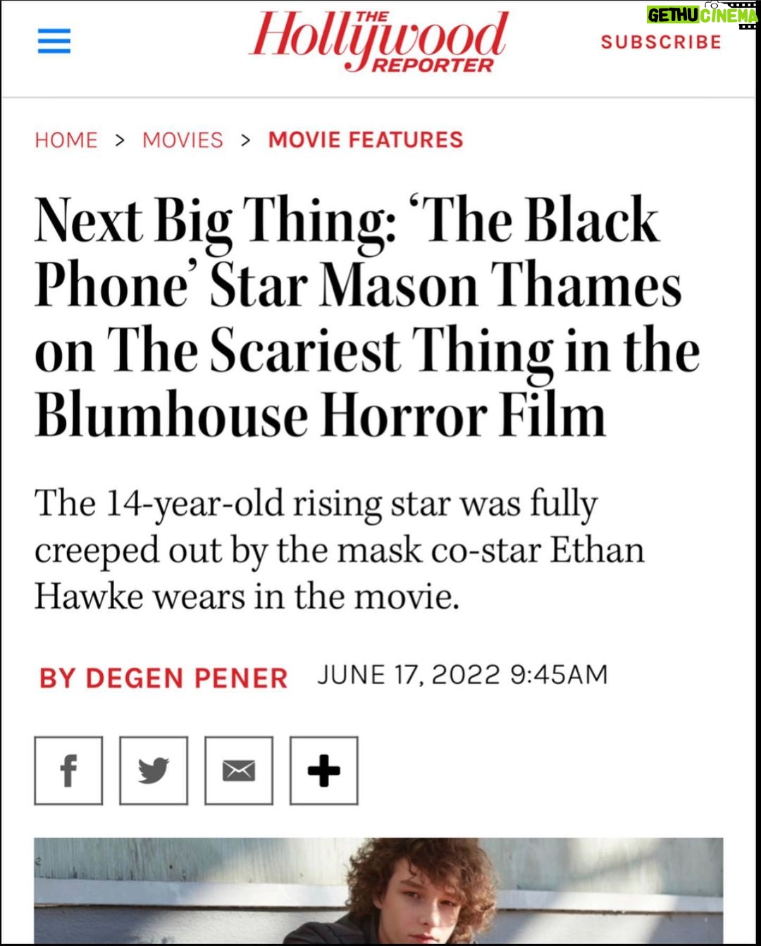 Mason Thames Instagram - Thank you @scottderrickson!!! @thehollywood_reporter #theBlackPhone @theblackphonemovie @scottderrickson @ethanhawke @madeleinemcgraw #jeremydavis @jamesransone @blumhouse @universalpictures June 24 Only in theaters :::::::::::::::::::::::::: 📸: Ken Wagnon styling: @fashionstyle_sally grooming: @rickydallas jacket, jeans @tomford boots: vintage @gucci
