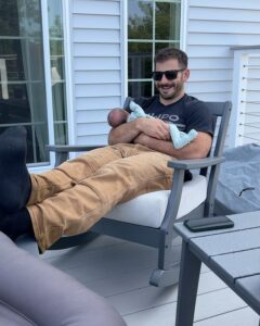 Mat Fraser Instagram - Life lately ✨ - Basking in 2 weeks of bb snuggles with our sweet Eddy girl. #babygirl