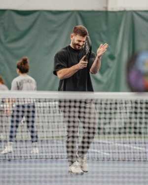 Mat Fraser Instagram - So many emotions in this game 😂 We’re getting the court set-up at @hwpotraining HQ ASAP because our team (myself included) can’t get enough. Have you tried pickleball yet?