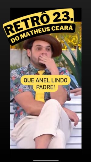 Matheus Ceará Instagram - Alooooo meu povo! Domingão, dia da preguiça! Bora de praça então pra animar!Bjuuuuuu galera! 🫶🏻🫶🏻

🚨AGENDA GERAL DE SHOWS! 
VOCÊS PEDEM E EU CONTO!! 🚨

Se liga nas datas e corre no link da bio para garantir o seu ingresso

@matheusceara 

🚨CONFIRA A AGENDA 

06/01- Curitiba/PR
07/01- Campinas/SP
11/01- Itú/SP
12/01- Rio de Janeiro/RJ
13/01- Cotia/SP
18/01- Campinas/SP
19/01- Santos/SP
20/01- Guarujá/SP
25/01- Campinas/SP
24/01- Guarulhos/SP
26/01- Osasco/SP
27/01- São Bernardo do Campo/SP 
28/01- São Paulo/SP 
08/03- Florianópolis/SC
10/03- Blumenau/SC

#shows #show #standupcomedy #matheusceara #retro2matheusceara