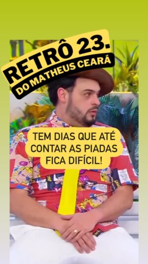 Matheus Ceará Instagram - Já chorando de rir com CASAUBÉ, esse ano perdi as contas de quantas vezes aconteceu! 😂🤣

🚨AGENDA GERAL DE SHOWS! 
VOCÊS PEDEM E EU CONTO!! 🚨

Se liga nas datas e corre no link da bio para garantir o seu ingresso

@matheusceara 

🚨CONFIRA A AGENDA 

14/12- São José dos Campos/SP
15/12- Fortaleza/CE 
06/01- Curitiba/PR
07/01- Campinas/SP
11/01- Itú/SP
12/01- Rio de Janeiro/RJ
13/01- Cotia/SP
18/01- Campinas/SP
19/01- Santos/SP
20/01- Guarujá/SP
25/01- Campinas/SP
24/01- Guarulhos/SP
26/01- Osasco/SP
27/01- São Bernardo do Campo/SP 
28/01- São Paulo/SP 

#shows #show #standupcomedy #matheusceara #retro23matheusceara