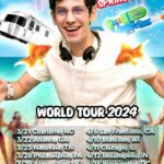 Matt Bennett Instagram – DON’T DRINK THE FISH WATER!
Instead of getting trapped in an RV this spring break, why not come see Party 101? 
Bring a fan that oscillates! We’re coming to a city near you! Tickets on sale at 12pm local!