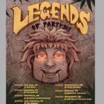 Matt Bennett Instagram – Tour dates! Get your tour dates!
The Party 101 Legends tour is hitting the road this week and we’ve got a sick new poster by @neonluxi featuring the almighty Olrex 😉🗿. San Jose, brace yourselves for adventure. Tickets at Party101.club ily see you there Columbia, South Carolina