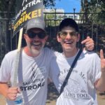 Matt Bennett Instagram - Loved running into my old pal @mrericlange (Sikowitz) while out in support of the #sagaftrastrike today! Los Angeles, California