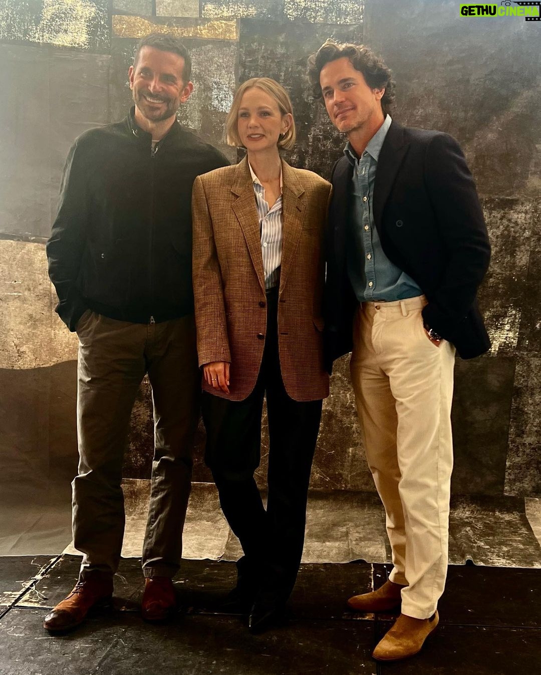 Matt Bomer Instagram - Bradley Cooper, Carey Mulligan and Matt Bomer from MAESTRO at Deadline Contenders today.