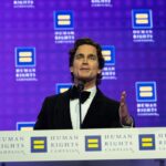 Matt Bomer Instagram - What an honor to be included among these artists who have shaped our culture, and inspired me to try to do and be better. @shondarhimes and @lenawaithe - our world is a better place because of the stories you’ve gifted us. Thank you @potus and @drbiden for continuing to be steadfast allies to everyone in our community. And, finally, thank you to the brilliant @kelleyjrobinson and @humanrightscampaign for fighting the good fight, educating and mobilizing voters and allies, and for defending everyone’s right to feel whole. Special thanks to @jbayleaf for the intro! Let’s all show up for each other- in ‘23 and beyond!