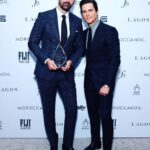 Matt Bomer Instagram - Congratulations @warrenalfiebaker on the well deserved Men’s Stylist of the Year Award from @dailyfrontrow ! Also: congratulations on being 6’5. Thank you for everything my friend! 💇‍♂️: @joannapford