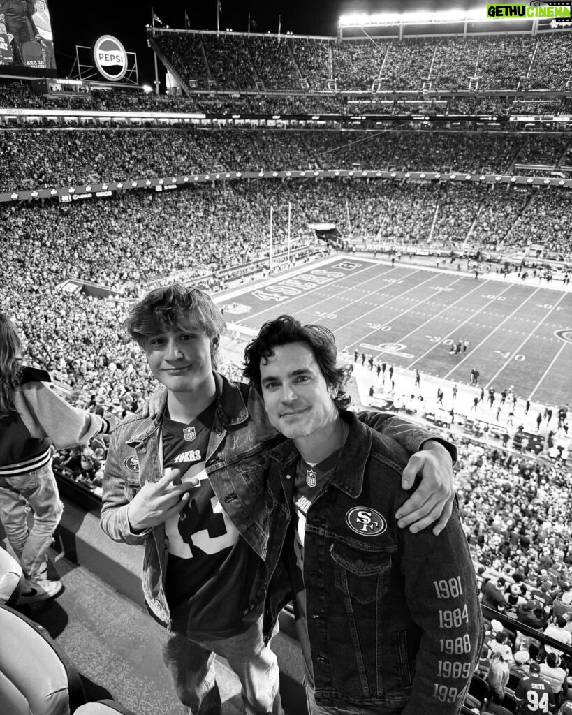 Matt Bomer Instagram - Thank you @49ers for an unforgettable game, and lifelong memory. See you at the Super Bowl! @levis #FTTB #doitforthebay Levi's Stadium