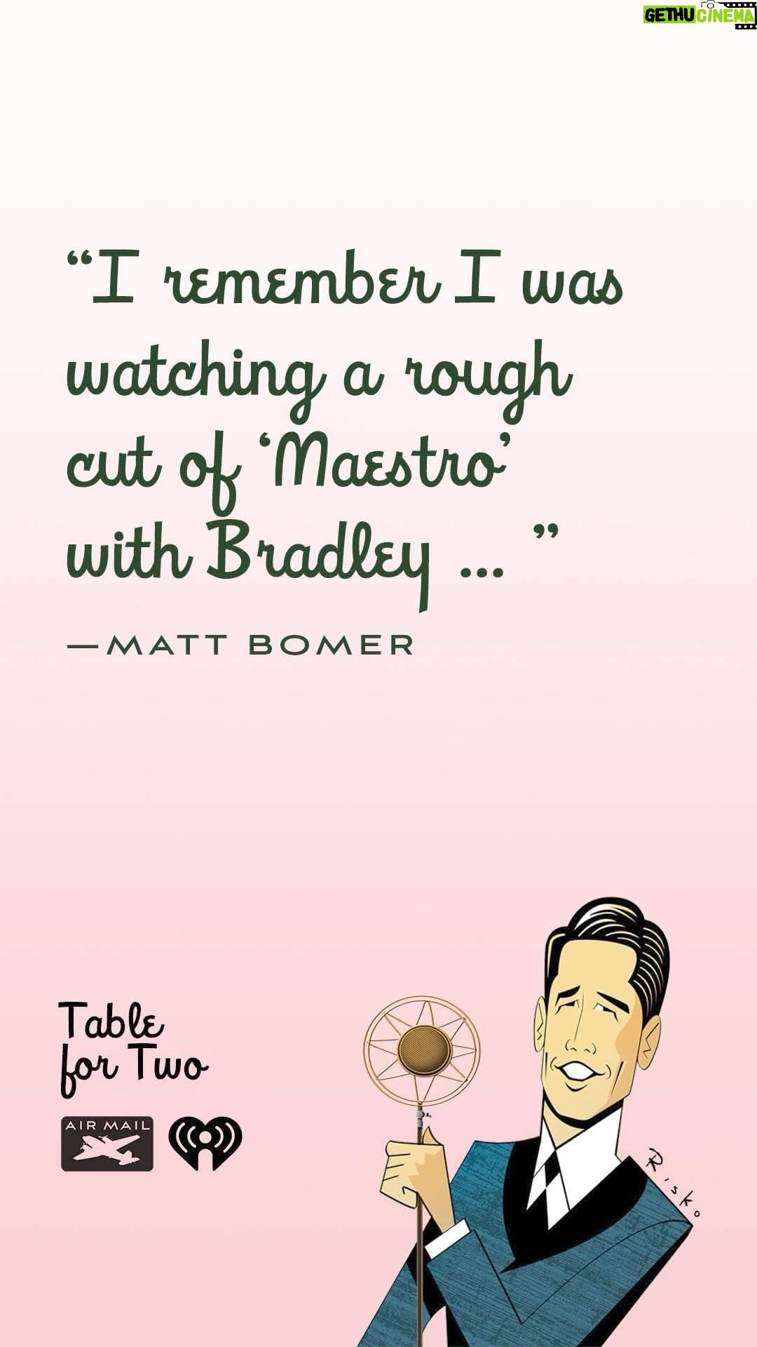 Matt Bomer Instagram - Thank you for having me on Table for Two @brucebozzi - I always love speaking with you. We talked life, business, and our mutual appreciation of a good mullet haircut. Link to the full podcast in bio.