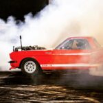 Matt Carriker Instagram - The powerstroked mustang survived! We definitely got the engine figured out. Once I make the suspension, steering, and brakes finally work, this thing will be too dog. Thank y’all for coming out to support!!! ❤️ 📸 @americasmeanestcars Freedom Factory