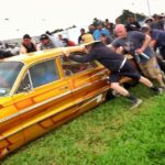 Matt Carriker Instagram - This day could have gone better. Thankfully the Demolitia had my back and pushed El Dorado back onto the road. Love this family. ❤️ The car will be back, I promise you that. Freedom Factory