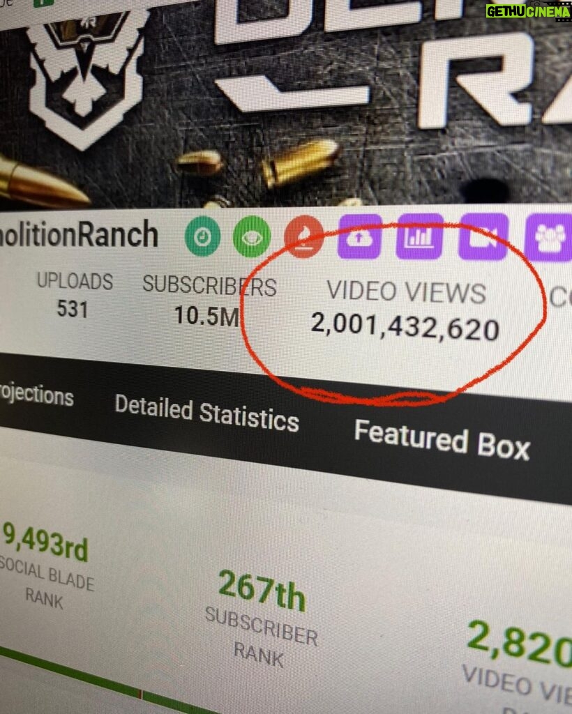 Matt Carriker Instagram - For Christmas this year Demolition Ranch passed 2 BILLION views. Mannnnnnnnn that’s crazy. You guys are awesome. Thanks for the continued love over the years. I hope you have a very Merry Christmas, I love ya, and I’ll see you tomorrow for our Christmas episode!!! PS AKguy vid just went up on the channel. Texas