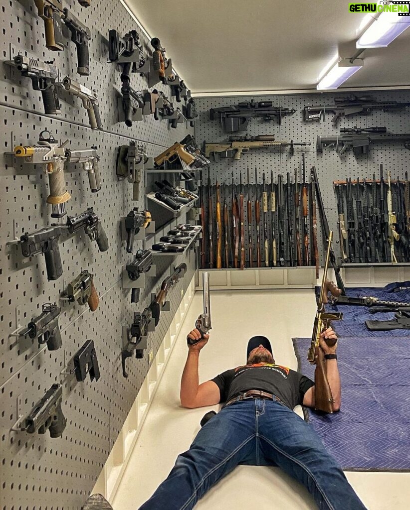 Matt Carriker Instagram - SWIPE!!! Cleaning up the vault with some @gallowtech wall mounts and racks. Looks SOOO FREAKING GOOOOOOD! Texas