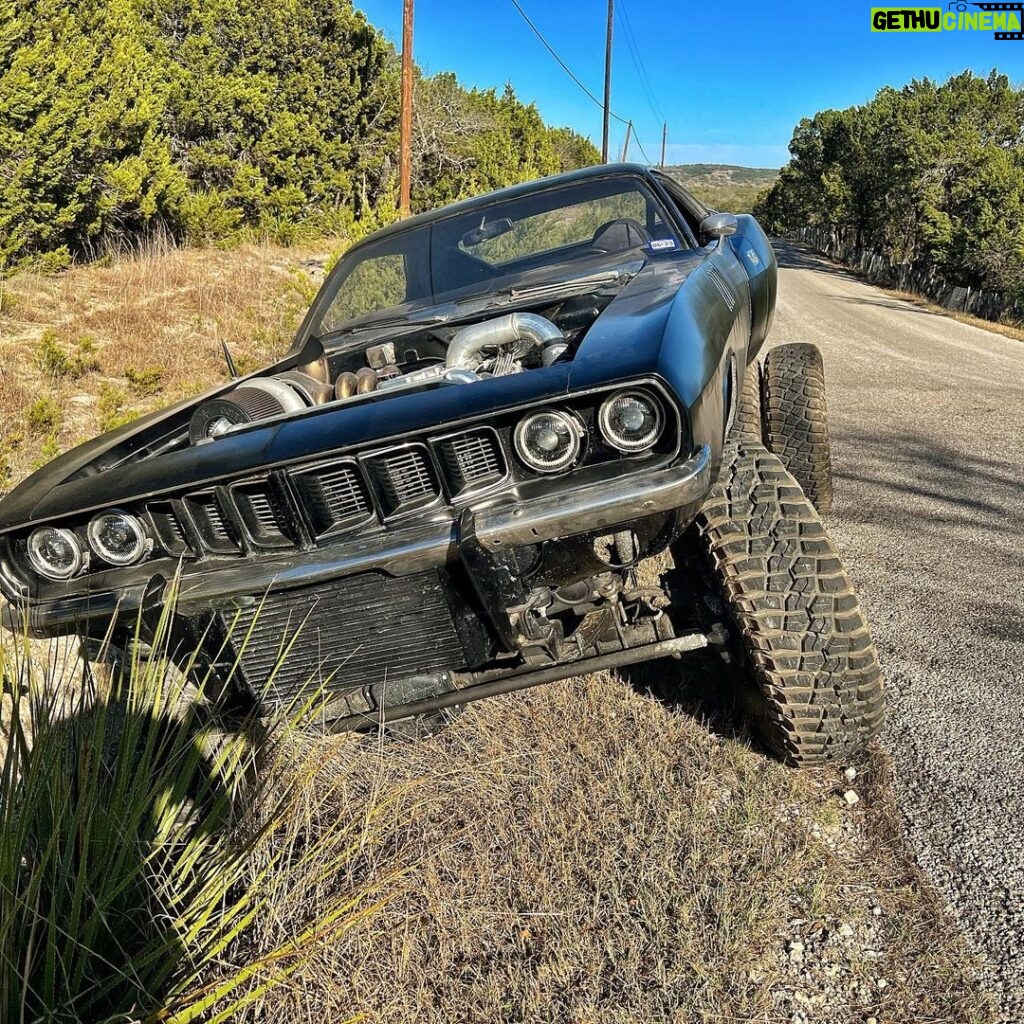 Matt Carriker Instagram - Runaway Diesel with the 12V Cummins in the Cuda. Engine at wide open, 4 rear wheels driving me forward, I was slamming the brakes trying to slow it down so front tires where locked up plowing for 40 feet while I was trying to turn it off. You can see the skid marks in the last pic. I got it shut down with the manual fuel shut off right as I hit the ditch. Will be adding an air shut off….. Holy hell Texas