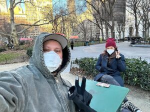 Matt McGorry Instagram - Friends friending while keeping each other safe @k8beastman 🥰✨💕😷

Slides from @clean.air.club 💕

(Not pictured: multiple tests leading up to our hang, hot hands hand warmers in pockets and gloves, and a stroll)